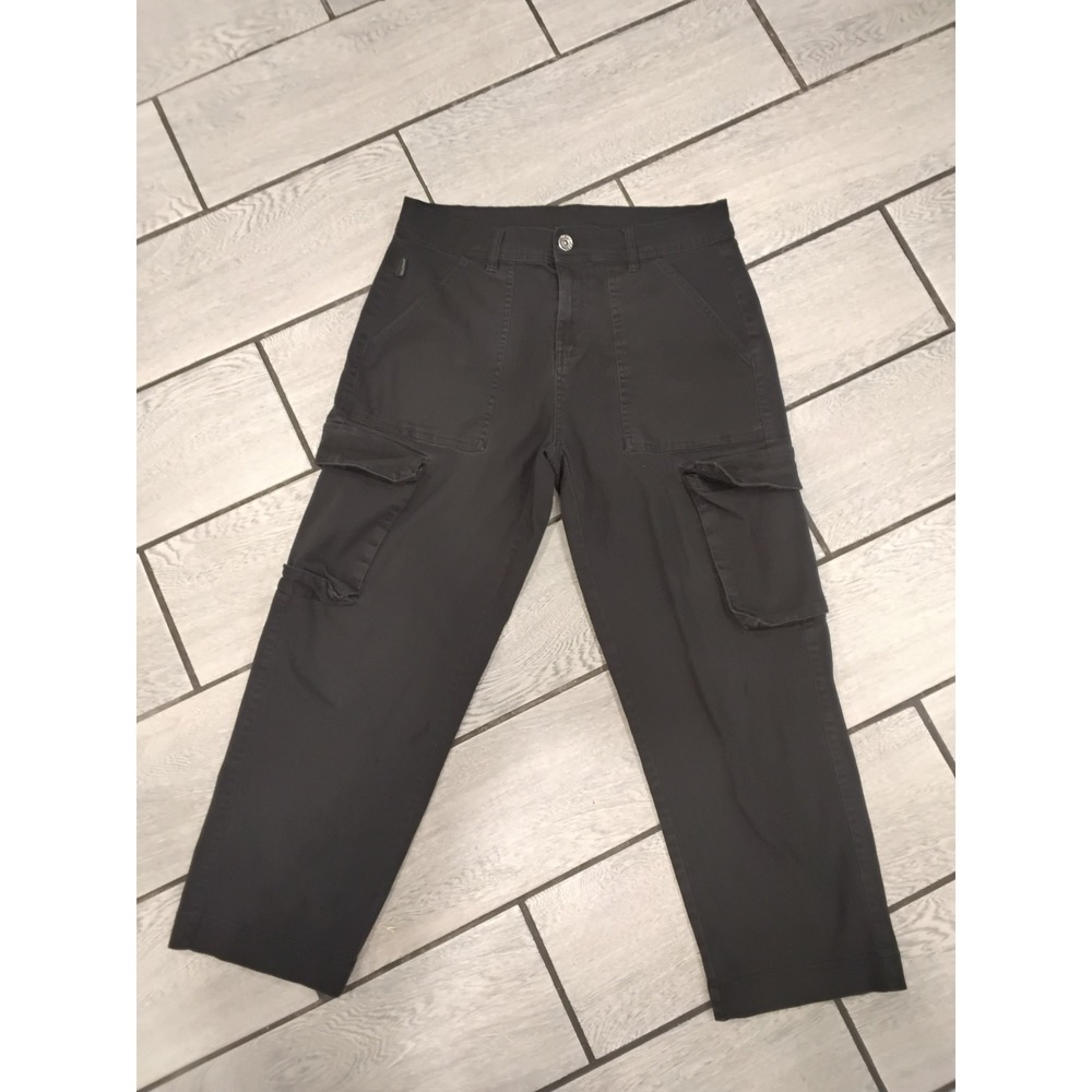 Ring of Fire Mens Cargo Pants Size 33 Charcoal Black Utility Straight Leg Twill